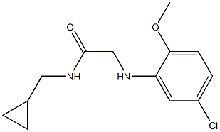 2-[(5-chloro-2-methoxyphenyl)amino]-N-(cyclopropylmethyl)acetamide,,结构式