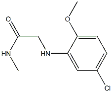 2-[(5-chloro-2-methoxyphenyl)amino]-N-methylacetamide 化学構造式