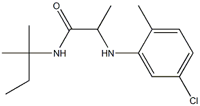 2-[(5-chloro-2-methylphenyl)amino]-N-(2-methylbutan-2-yl)propanamide 结构式