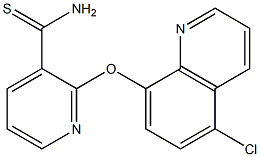 2-[(5-chloroquinolin-8-yl)oxy]pyridine-3-carbothioamide Structure