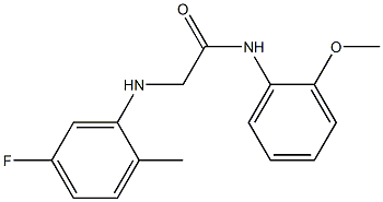 2-[(5-fluoro-2-methylphenyl)amino]-N-(2-methoxyphenyl)acetamide Struktur