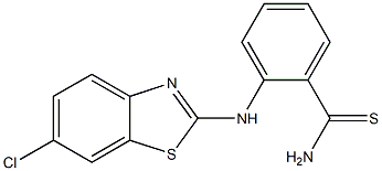 2-[(6-chloro-1,3-benzothiazol-2-yl)amino]benzene-1-carbothioamide 结构式