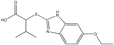 2-[(6-ethoxy-1H-1,3-benzodiazol-2-yl)sulfanyl]-3-methylbutanoic acid,,结构式