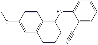 2-[(6-methoxy-1,2,3,4-tetrahydronaphthalen-1-yl)amino]benzonitrile 化学構造式