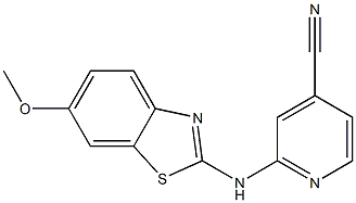 2-[(6-methoxy-1,3-benzothiazol-2-yl)amino]isonicotinonitrile 结构式