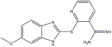 2-[(6-methoxy-1H-1,3-benzodiazol-2-yl)sulfanyl]pyridine-3-carboximidamide,,结构式