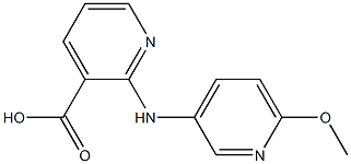 2-[(6-methoxypyridin-3-yl)amino]pyridine-3-carboxylic acid,,结构式