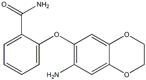 2-[(7-amino-2,3-dihydro-1,4-benzodioxin-6-yl)oxy]benzamide 化学構造式