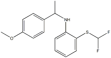 2-[(difluoromethyl)sulfanyl]-N-[1-(4-methoxyphenyl)ethyl]aniline Struktur