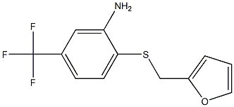 2-[(furan-2-ylmethyl)sulfanyl]-5-(trifluoromethyl)aniline,,结构式