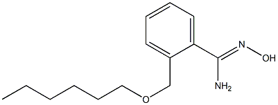 2-[(hexyloxy)methyl]-N'-hydroxybenzene-1-carboximidamide Struktur
