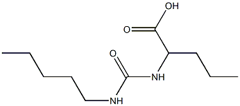 2-[(pentylcarbamoyl)amino]pentanoic acid Structure