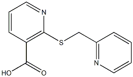 2-[(pyridin-2-ylmethyl)thio]nicotinic acid 化学構造式