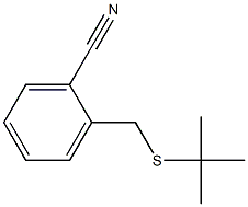 2-[(tert-butylsulfanyl)methyl]benzonitrile 化学構造式