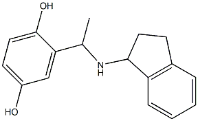 2-[1-(2,3-dihydro-1H-inden-1-ylamino)ethyl]benzene-1,4-diol Structure