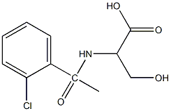 2-[1-(2-chlorophenyl)acetamido]-3-hydroxypropanoic acid Struktur