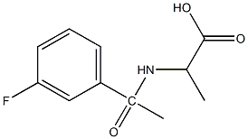 2-[1-(3-fluorophenyl)acetamido]propanoic acid Struktur