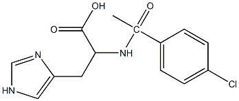 2-[1-(4-chlorophenyl)acetamido]-3-(1H-imidazol-4-yl)propanoic acid 结构式