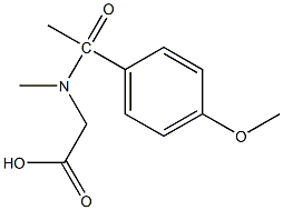2-[1-(4-methoxyphenyl)-N-methylacetamido]acetic acid Struktur