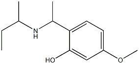 2-[1-(butan-2-ylamino)ethyl]-5-methoxyphenol,,结构式