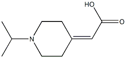2-[1-(propan-2-yl)piperidin-4-ylidene]acetic acid,,结构式