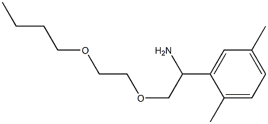 2-[1-amino-2-(2-butoxyethoxy)ethyl]-1,4-dimethylbenzene Struktur