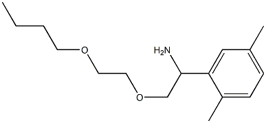 2-[1-amino-2-(2-butoxyethoxy)ethyl]-1,4-dimethylbenzene Structure