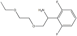 2-[1-amino-2-(2-ethoxyethoxy)ethyl]-1,3-difluorobenzene 化学構造式