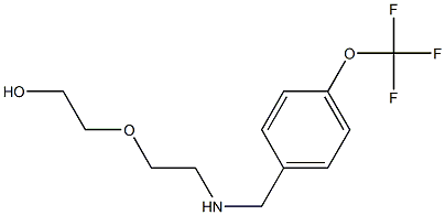 2-[2-({[4-(trifluoromethoxy)phenyl]methyl}amino)ethoxy]ethan-1-ol 结构式