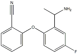 2-[2-(1-aminoethyl)-4-fluorophenoxy]benzonitrile 化学構造式