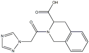 2-[2-(1H-1,2,4-triazol-1-yl)acetyl]-1,2,3,4-tetrahydroisoquinoline-3-carboxylic acid Struktur