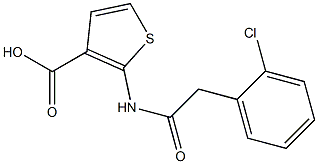 2-[2-(2-chlorophenyl)acetamido]thiophene-3-carboxylic acid,,结构式