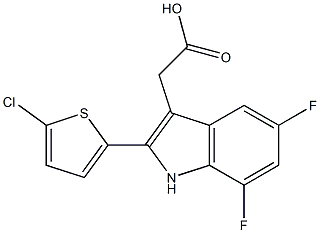 2-[2-(5-chlorothiophen-2-yl)-5,7-difluoro-1H-indol-3-yl]acetic acid|