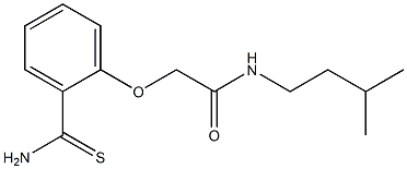 2-[2-(aminocarbonothioyl)phenoxy]-N-(3-methylbutyl)acetamide 化学構造式