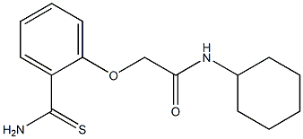 2-[2-(aminocarbonothioyl)phenoxy]-N-cyclohexylacetamide 化学構造式