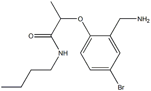 2-[2-(aminomethyl)-4-bromophenoxy]-N-butylpropanamide 化学構造式