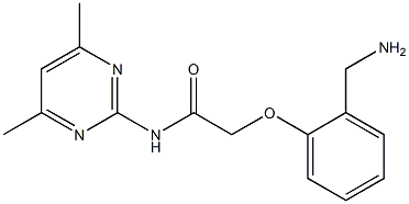 2-[2-(aminomethyl)phenoxy]-N-(4,6-dimethylpyrimidin-2-yl)acetamide 化学構造式