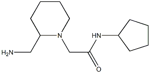 2-[2-(aminomethyl)piperidin-1-yl]-N-cyclopentylacetamide 化学構造式