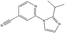 2-[2-(propan-2-yl)-1H-imidazol-1-yl]pyridine-4-carbonitrile 结构式
