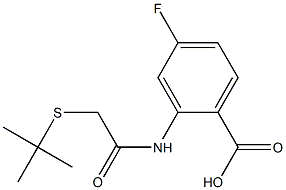 2-[2-(tert-butylsulfanyl)acetamido]-4-fluorobenzoic acid Structure