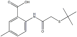2-[2-(tert-butylsulfanyl)acetamido]-5-methylbenzoic acid Struktur