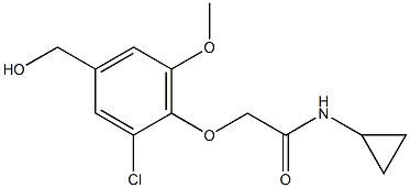 2-[2-chloro-4-(hydroxymethyl)-6-methoxyphenoxy]-N-cyclopropylacetamide Structure