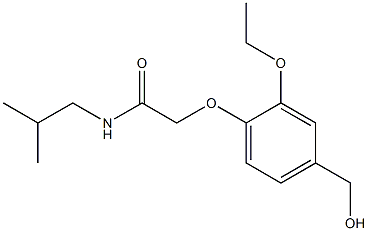 2-[2-ethoxy-4-(hydroxymethyl)phenoxy]-N-(2-methylpropyl)acetamide Structure