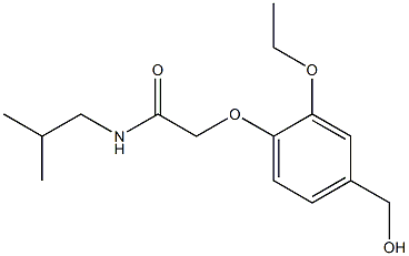 2-[2-ethoxy-4-(hydroxymethyl)phenoxy]-N-(2-methylpropyl)acetamide 化学構造式