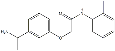 2-[3-(1-aminoethyl)phenoxy]-N-(2-methylphenyl)acetamide,,结构式