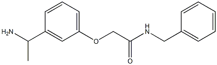 2-[3-(1-aminoethyl)phenoxy]-N-benzylacetamide Struktur