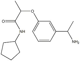 2-[3-(1-aminoethyl)phenoxy]-N-cyclopentylpropanamide Structure