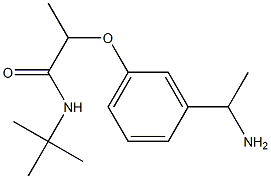 2-[3-(1-aminoethyl)phenoxy]-N-tert-butylpropanamide 结构式