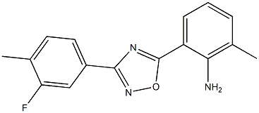 2-[3-(3-fluoro-4-methylphenyl)-1,2,4-oxadiazol-5-yl]-6-methylaniline 化学構造式