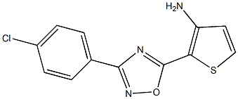 2-[3-(4-chlorophenyl)-1,2,4-oxadiazol-5-yl]thiophen-3-amine,,结构式
